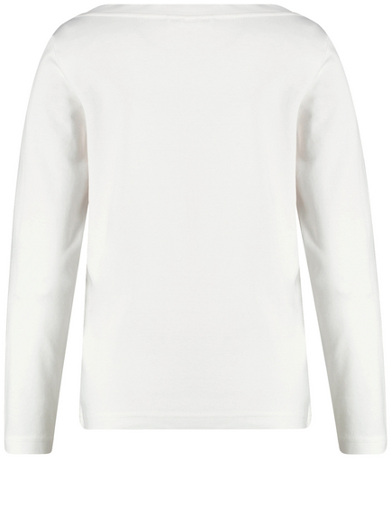 Long sleeve top with a front print and sequins
