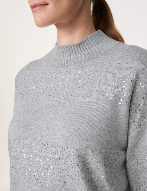 Pullover mit Turtleneck und Dekor