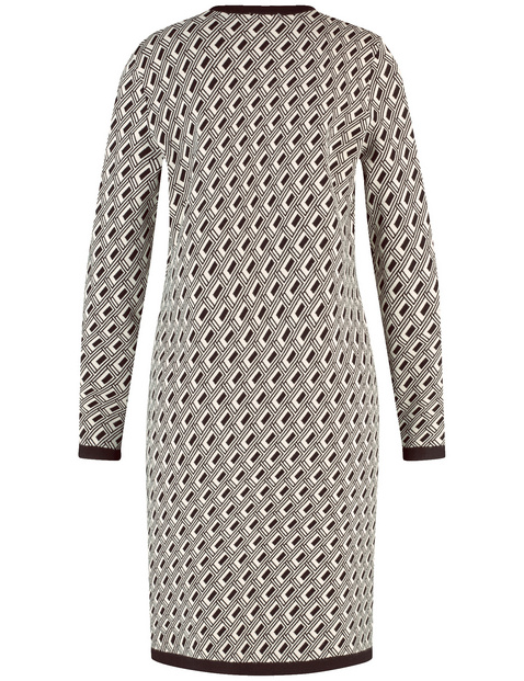 Elegant knitted dress with a jacquard pattern