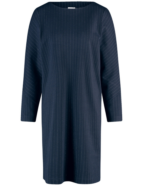 Jersey dress with lurex stripes