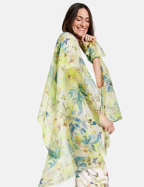 Scarf With A Floral Pattern In Multicolor Gerry Weber