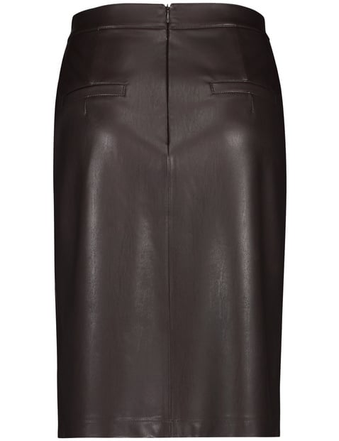 metallic leather skirt