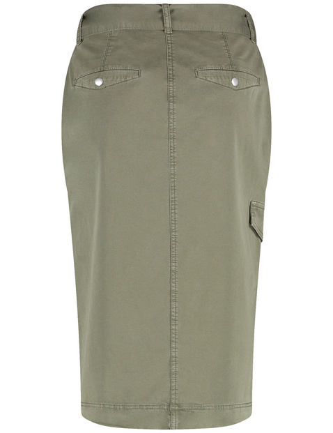 Casual pencil skirt with a wrap-over effect