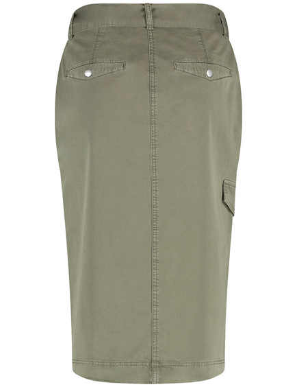 Casual pencil skirt with a wrap-over effect