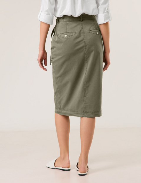 Casual pencil skirt with a wrap-over effect