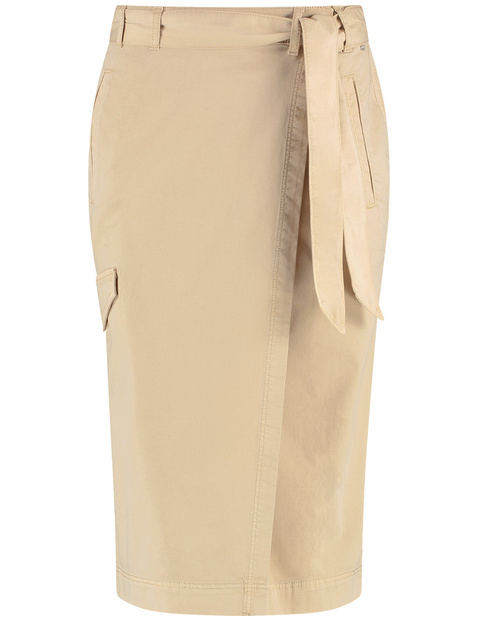 Casual pencil skirt with a wrap-over effect