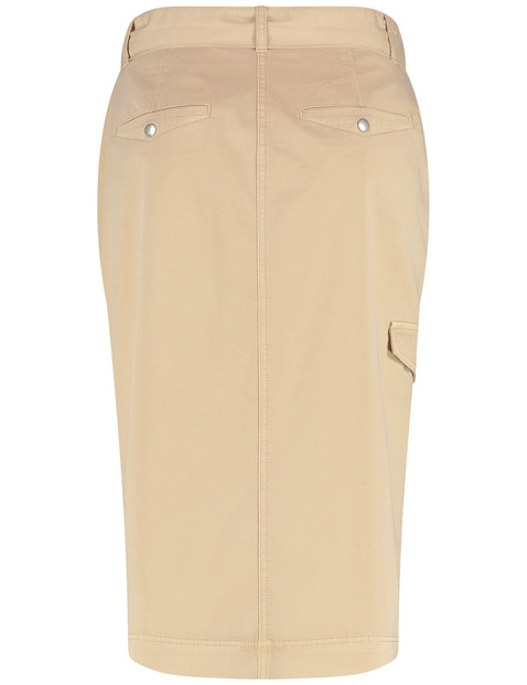 Casual pencil skirt with a wrap-over effect