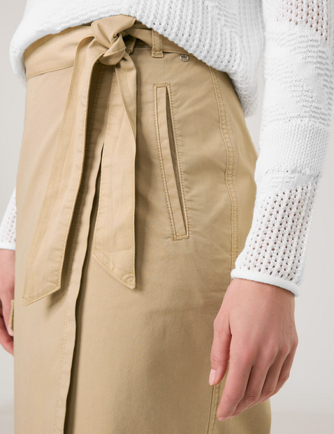 Casual pencil skirt with a wrap-over effect
