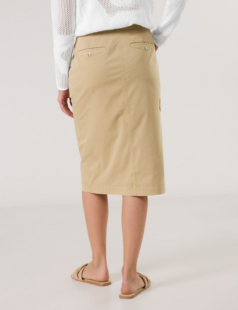 Casual pencil skirt with a wrap-over effect