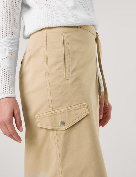 Casual pencil skirt with a wrap-over effect
