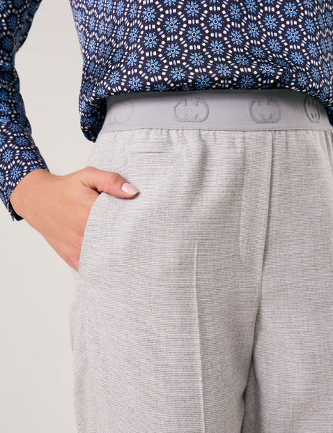 Pull-on trousers with a branded, elasticated waistband