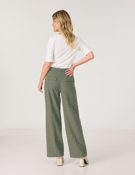 Wijde broek van tweed