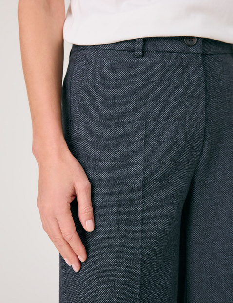 Wide tweed trousers