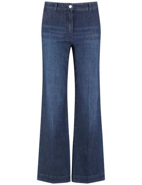 Wide-leg jeans with stretch for comfort