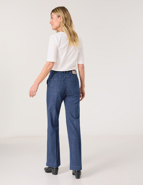 Jeans wide leg met stretch