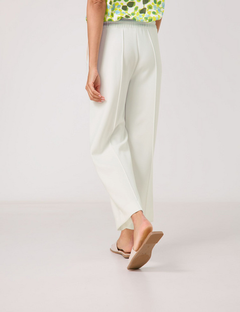 Sand-washed pull-on trousers