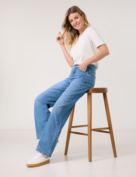 5-pocket-jeans MIR꞉JA WIDE LEG met kettingdetail