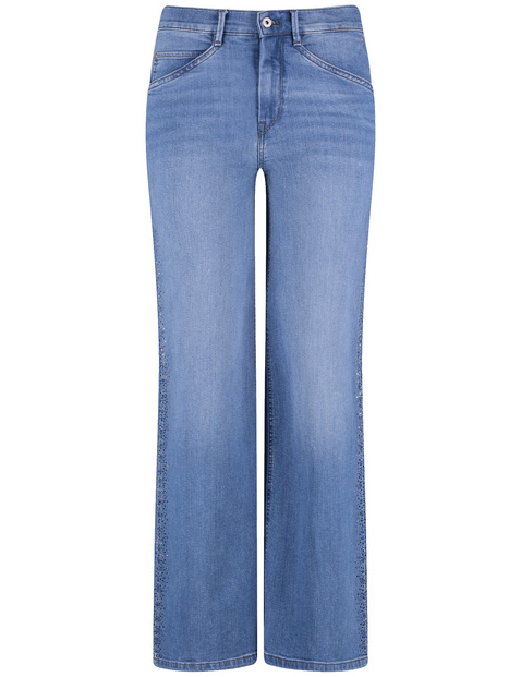 Five-pocket jeans with rhinestones, MIR꞉JA WIDE LEG