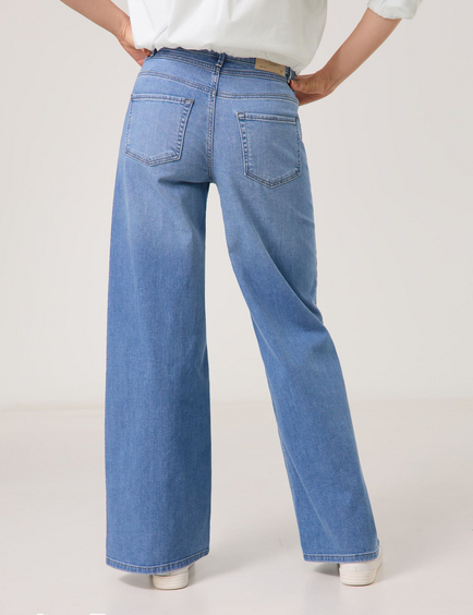 Five-pocket jeans with rhinestones, MIR꞉JA WIDE LEG