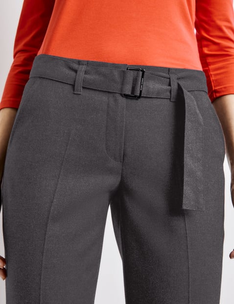 Trousers with a fabric belt