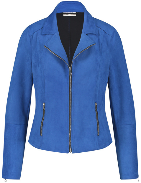 suede royal blue blazer