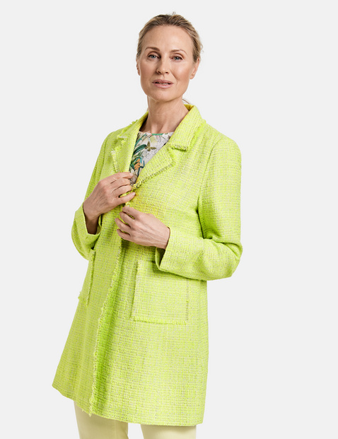 Longblazer mit Webstruktur