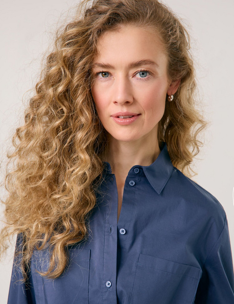 Overhemdblouse met tunnelkoord in de zoom