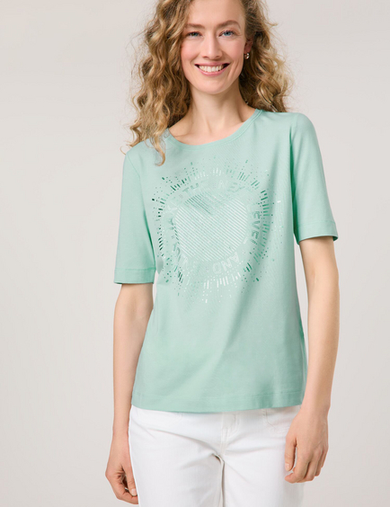 T-shirt met opvallende print op de voorkant