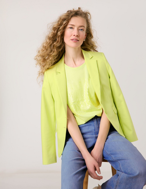 T-shirt met halflange mouwen en pailletjes