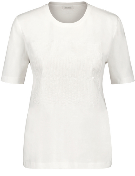 T-shirt met halflange mouwen en pailletjes