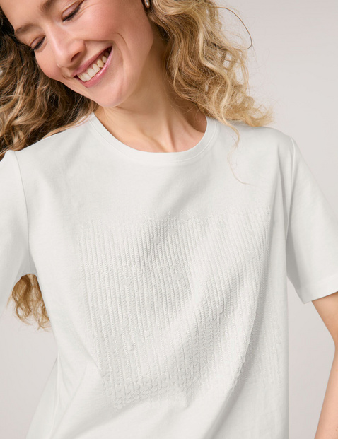 T-shirt met halflange mouwen en pailletjes