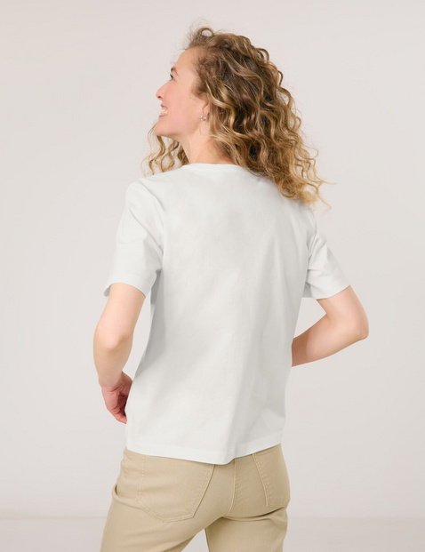 T-shirt met halflange mouwen en pailletjes