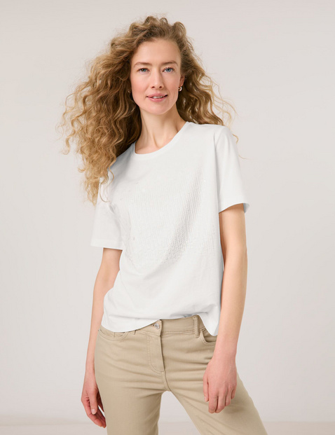 T-shirt met halflange mouwen en pailletjes