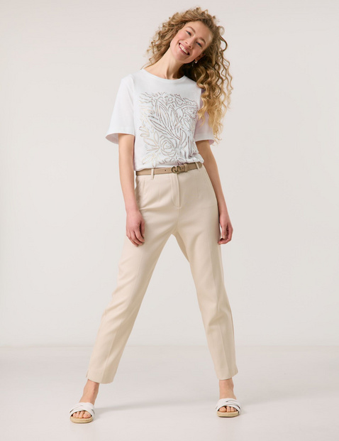 Shirt met halflange mouwen en glanzende print