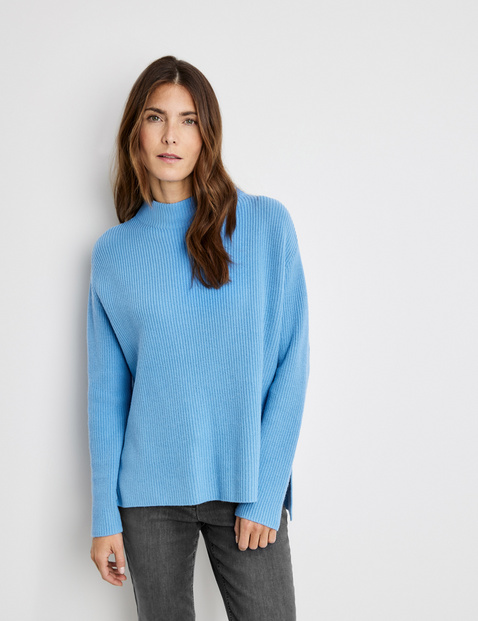 loose blue jumper