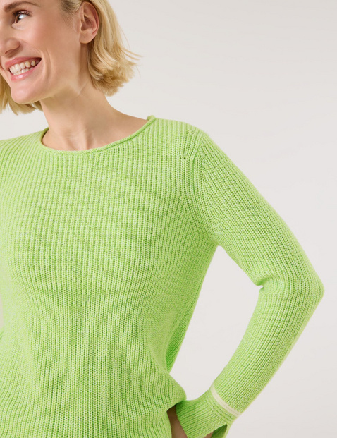 Jumper with a mouliné finish