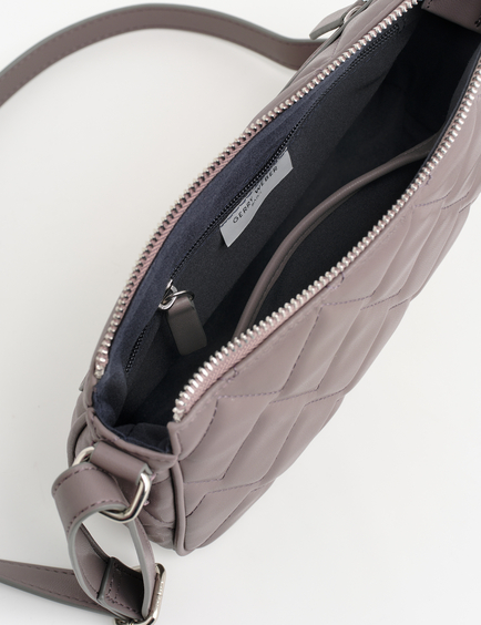 Grey quilted outlet handbag