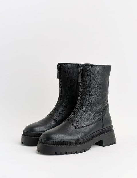 Front zip outlet ankle boots