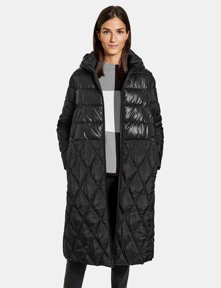 maxi quilted coat