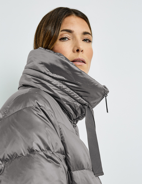 Ultra-soft down quilted jacket in Grey | GERRY WEBER