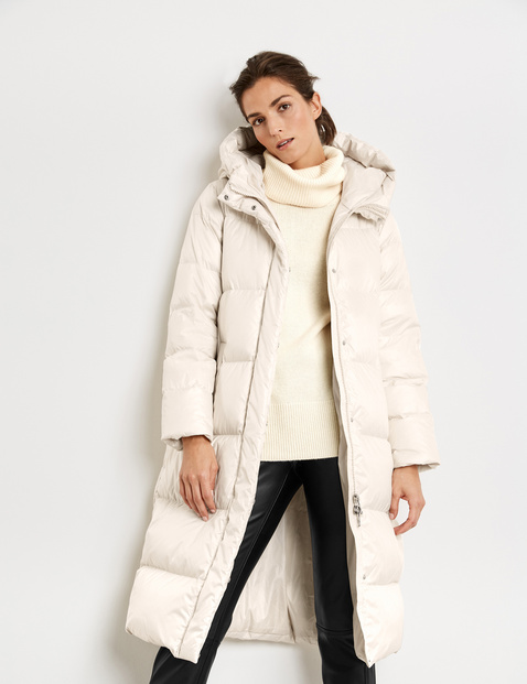 Long quilted coat in White | GERRY WEBER