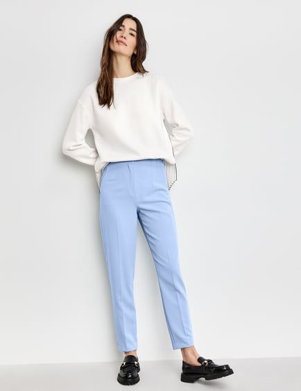 wide leg tapered trousers