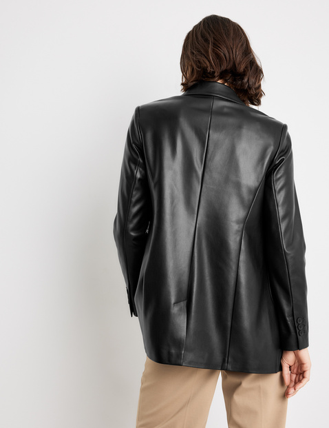 faux leather blazer mens