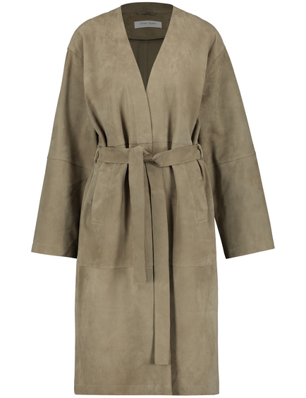 suede coat dress