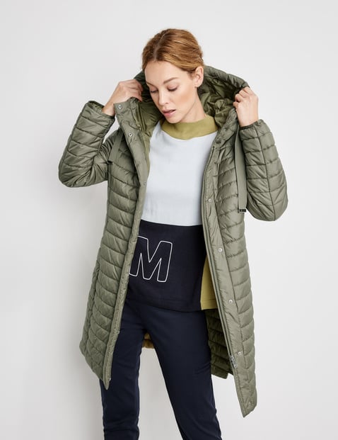 quilted coat green