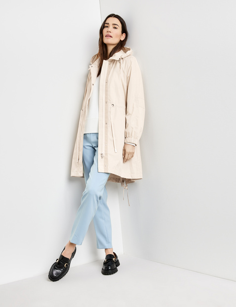 lightweight coat with hood