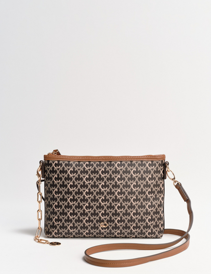 Mittelgroße Schultertasche mit Kettenanhänger