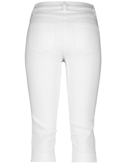 Anna Rose Pull On Cropped Trouser White