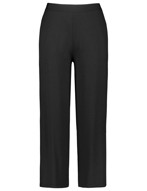 Slipon trousers with stretch for comfort in Black  GERRY WEBER