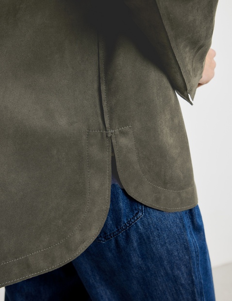 Overshirt mit Velourstouch